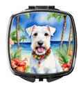 Sealyham Terrier Luau Compact Mirror Decorative Travel Makeup Mirror for Women Girls Gifts Pocket Makeup Mirror Folding Handheld