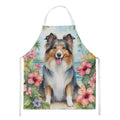 Sheltie Luau Apron Cooking Kitchen Server Baking Crafts Gardening for Adult Women Men, Unisex, Large, Multicolor
