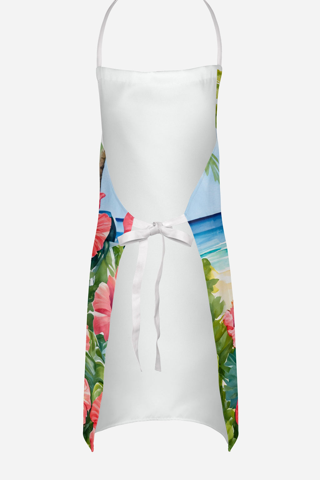 Skye Terrier Luau Apron Cooking Kitchen Server Baking Crafts Gardening for Adult Women Men, Unisex, Large, Multicolor