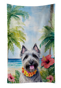 Skye Terrier Luau Kitchen Towel Velour Plush Front and Cotton Loop Back Machine Washable