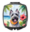 Skye Terrier Luau Compact Mirror Decorative Travel Makeup Mirror for Women Girls Gifts Pocket Makeup Mirror Folding Handheld