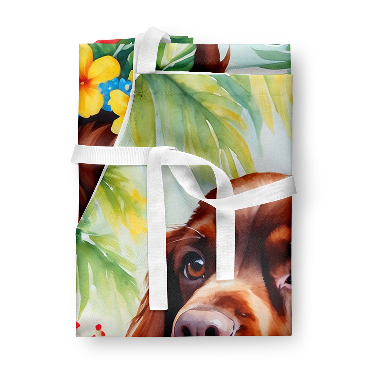Sussex Spaniel Luau Apron Cooking Kitchen Server Baking Crafts Gardening for Adult Women Men, Unisex, Large, Multicolor