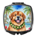 Tibetan Mastiff Luau Compact Mirror Decorative Travel Makeup Mirror for Women Girls Gifts Pocket Makeup Mirror Folding Handheld