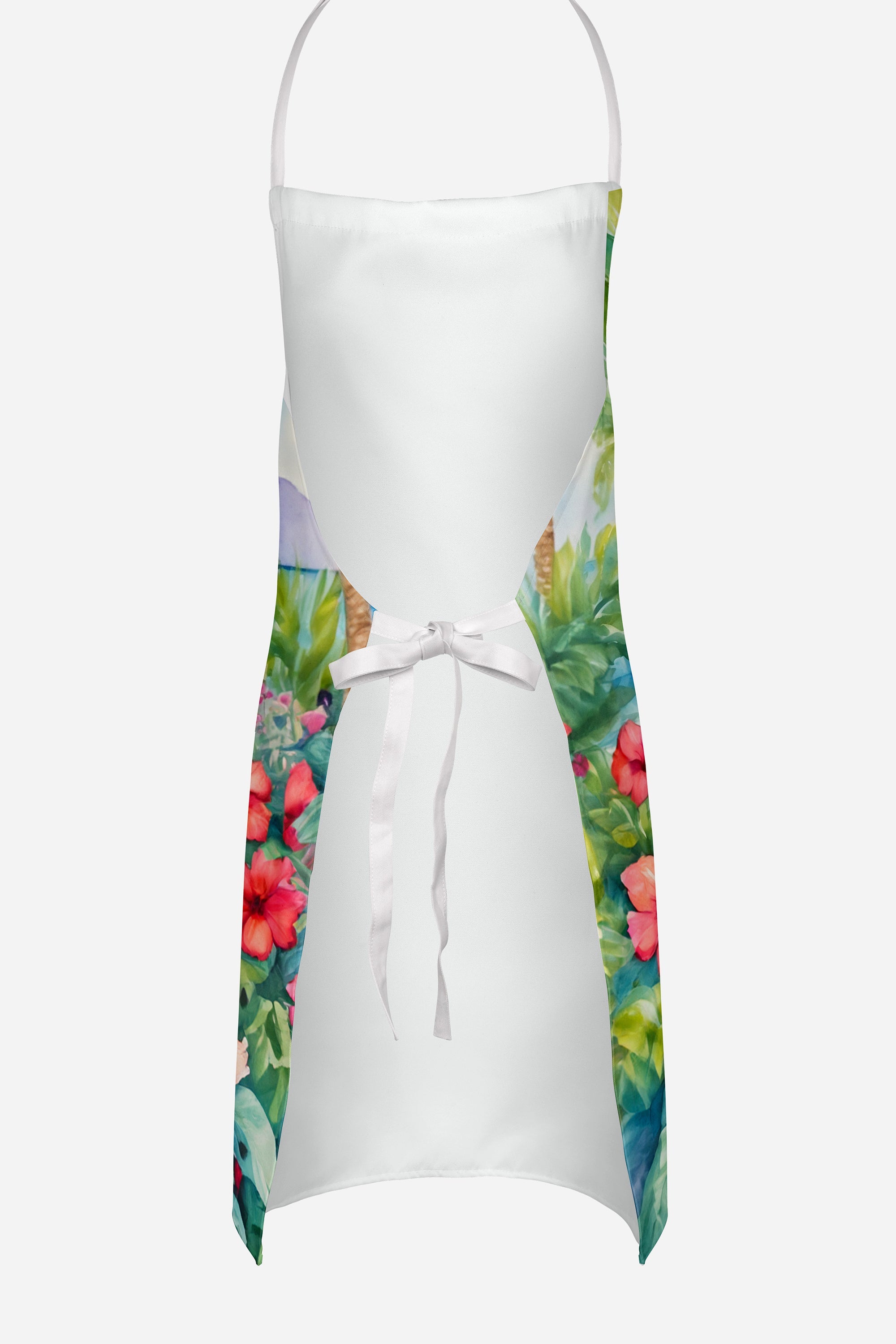Tibetan Terrier Luau Apron Cooking Kitchen Server Baking Crafts Gardening for Adult Women Men, Unisex, Large, Multicolor