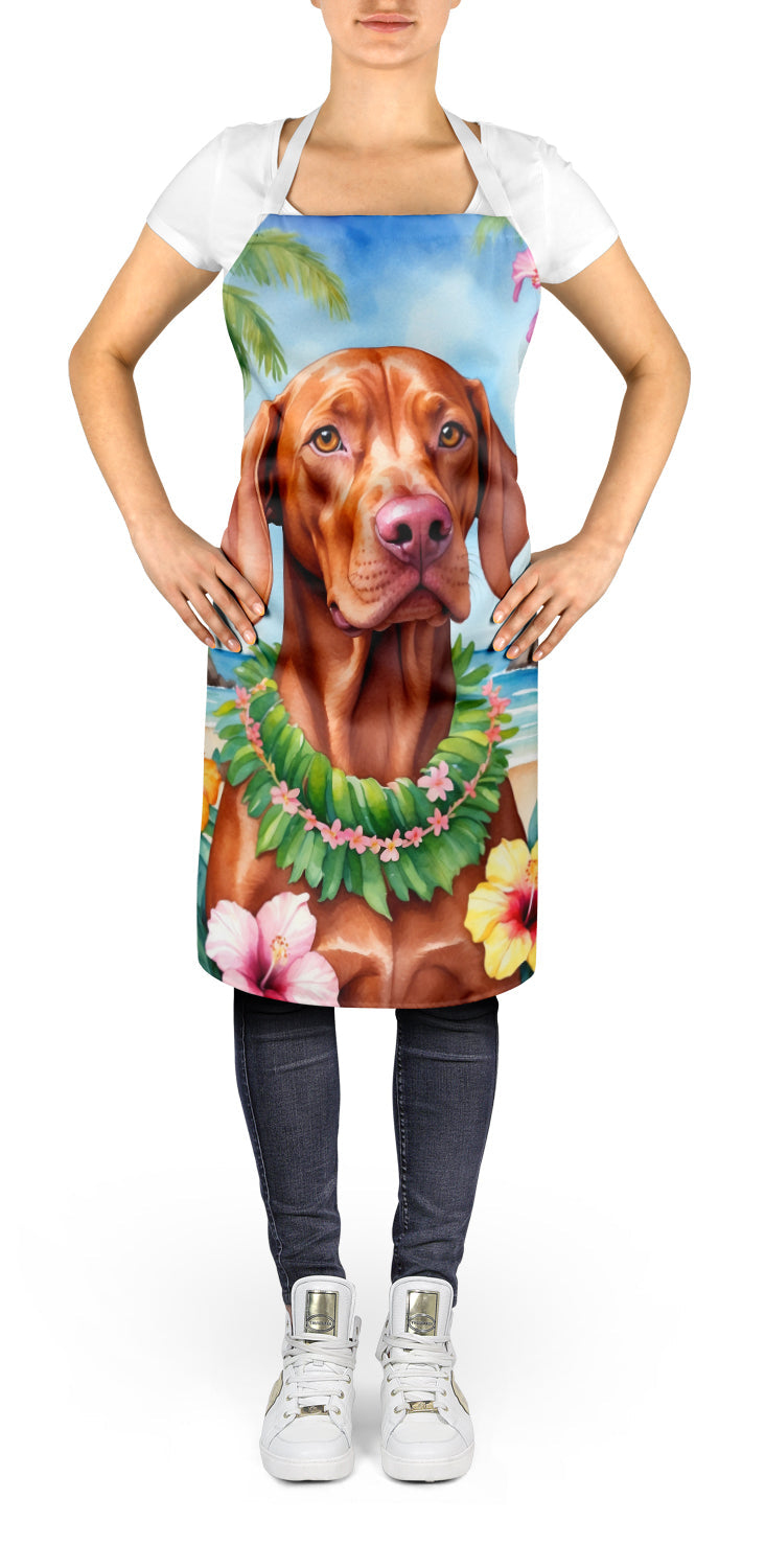 Vizsla Luau Apron Cooking Kitchen Server Baking Crafts Gardening for Adult Women Men, Unisex, Large, Multicolor