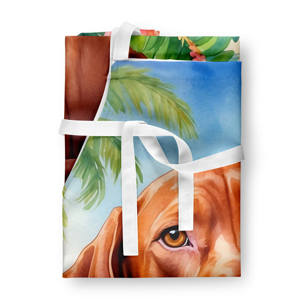 Vizsla Luau Apron Cooking Kitchen Server Baking Crafts Gardening for Adult Women Men, Unisex, Large, Multicolor