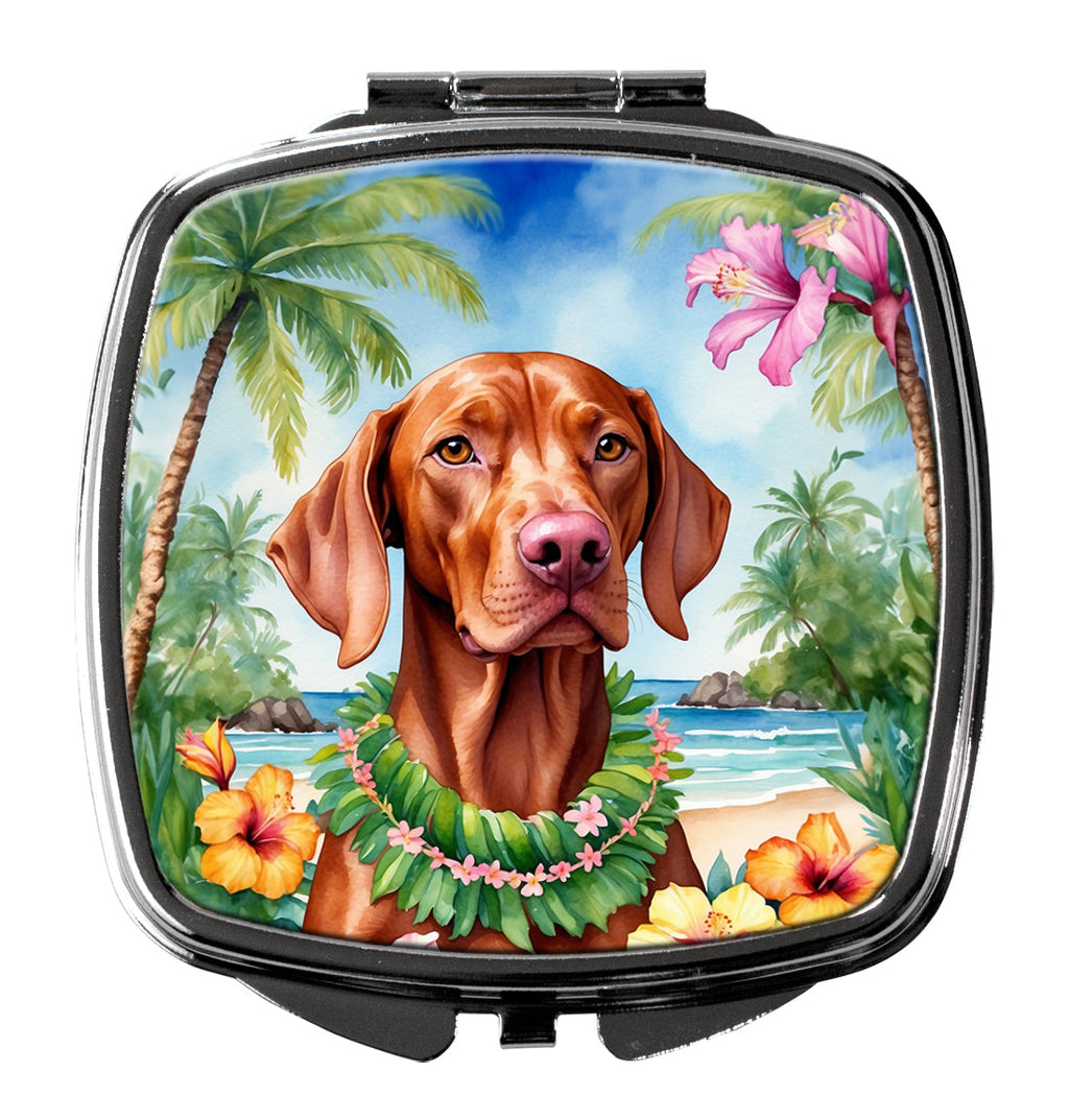 Vizsla Luau Compact Mirror Decorative Travel Makeup Mirror for Women Girls Gifts Pocket Makeup Mirror Folding Handheld