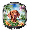 Vizsla Luau Compact Mirror Decorative Travel Makeup Mirror for Women Girls Gifts Pocket Makeup Mirror Folding Handheld
