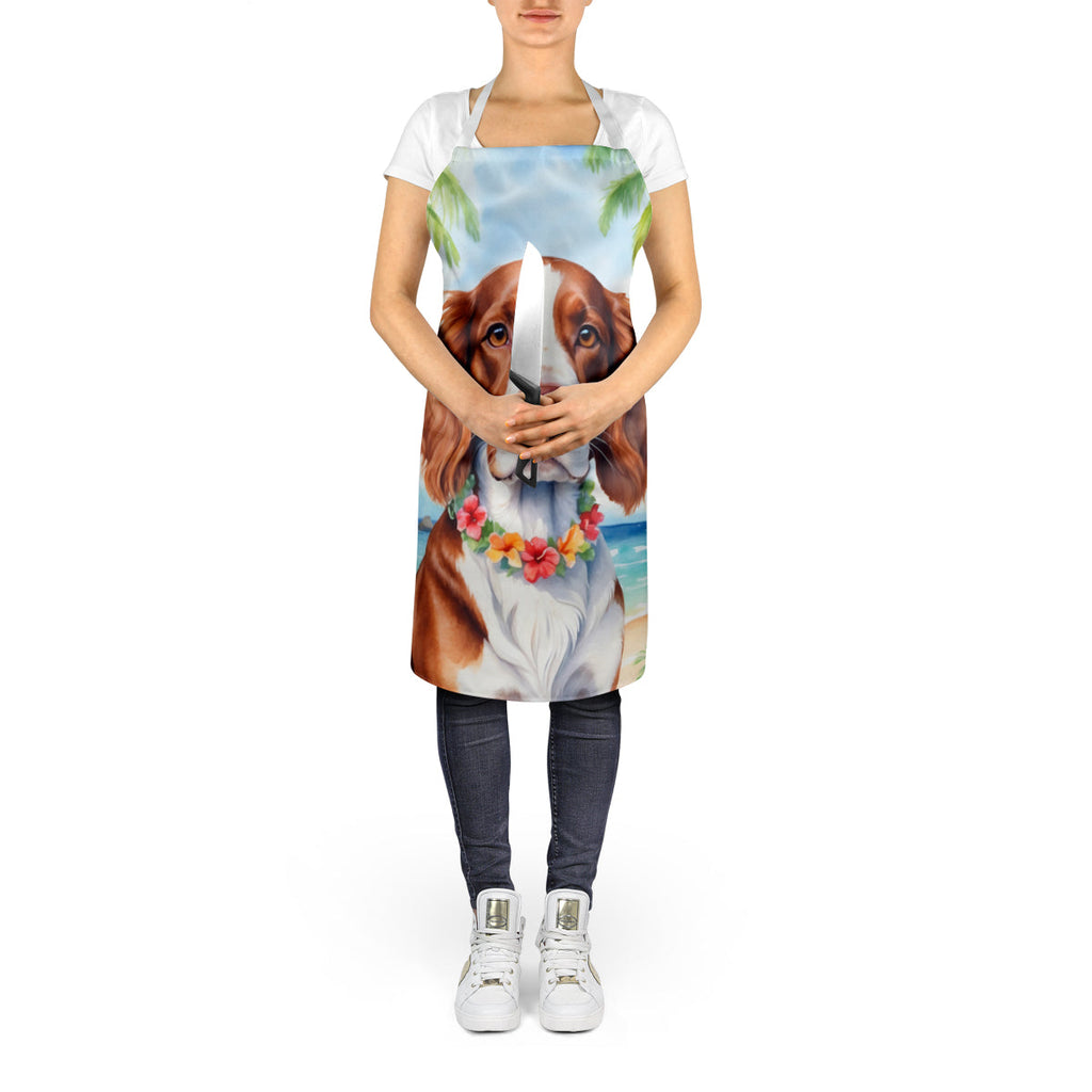 Welsh Springer Spaniel Luau Apron Cooking Kitchen Server Baking Crafts Gardening for Adult Women Men, Unisex, Large, Multicolor