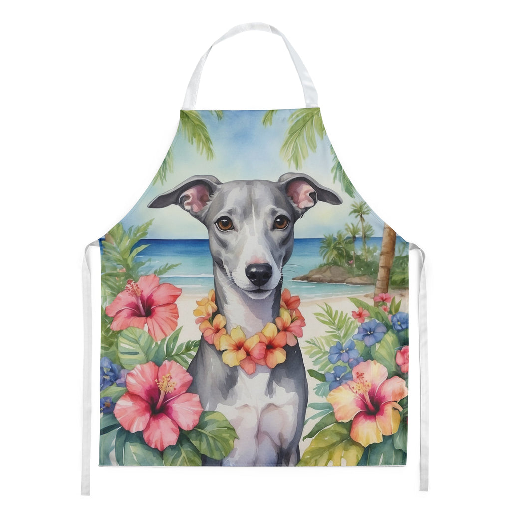Whippet Luau Apron Cooking Kitchen Server Baking Crafts Gardening for Adult Women Men, Unisex, Large, Multicolor