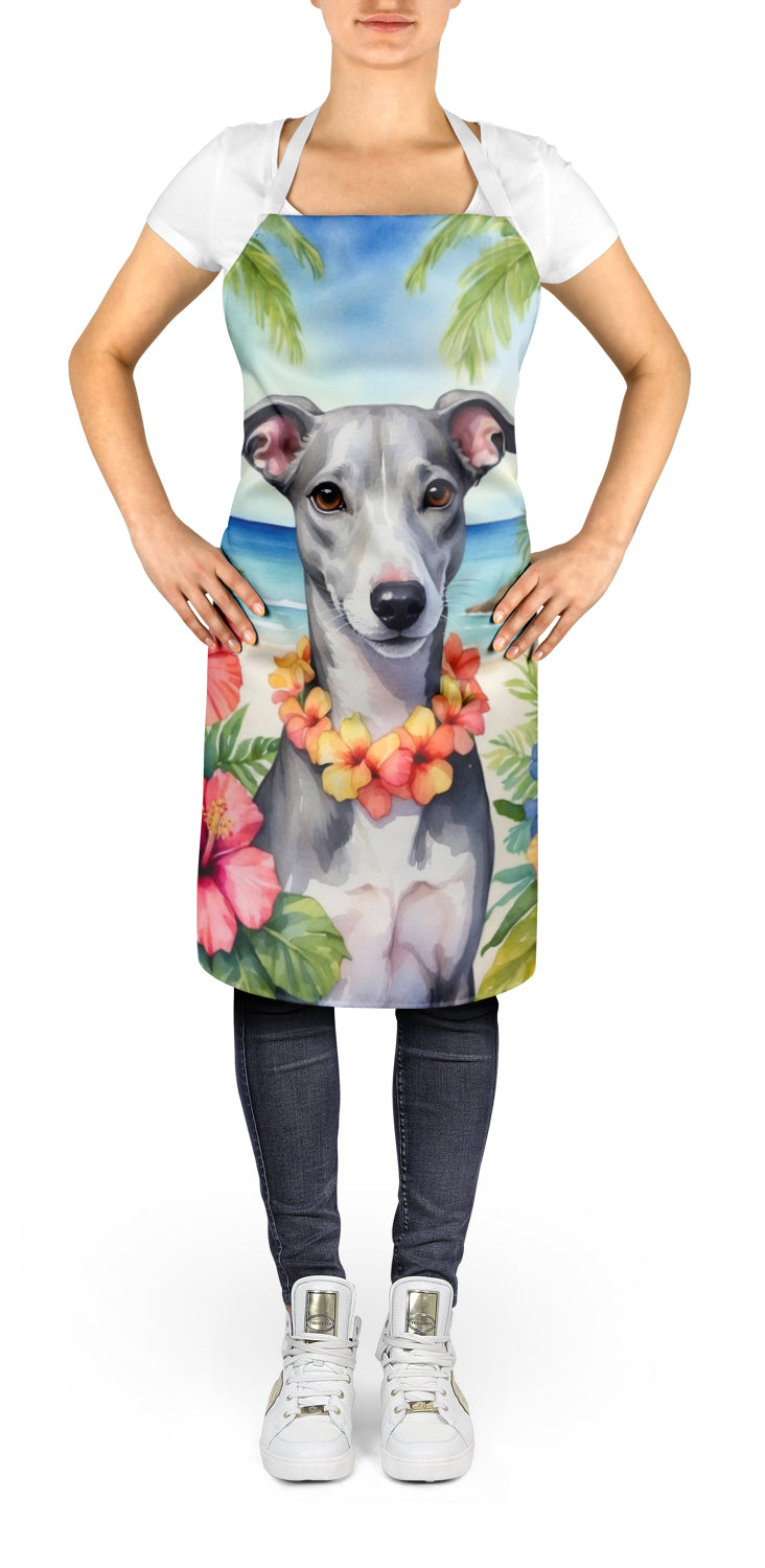 Whippet Luau Apron Cooking Kitchen Server Baking Crafts Gardening for Adult Women Men, Unisex, Large, Multicolor