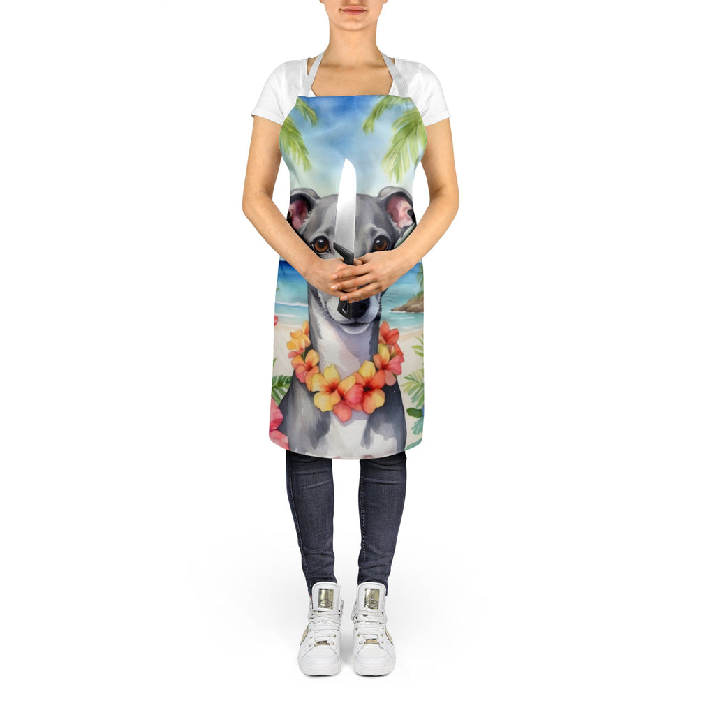 Whippet Luau Apron Cooking Kitchen Server Baking Crafts Gardening for Adult Women Men, Unisex, Large, Multicolor