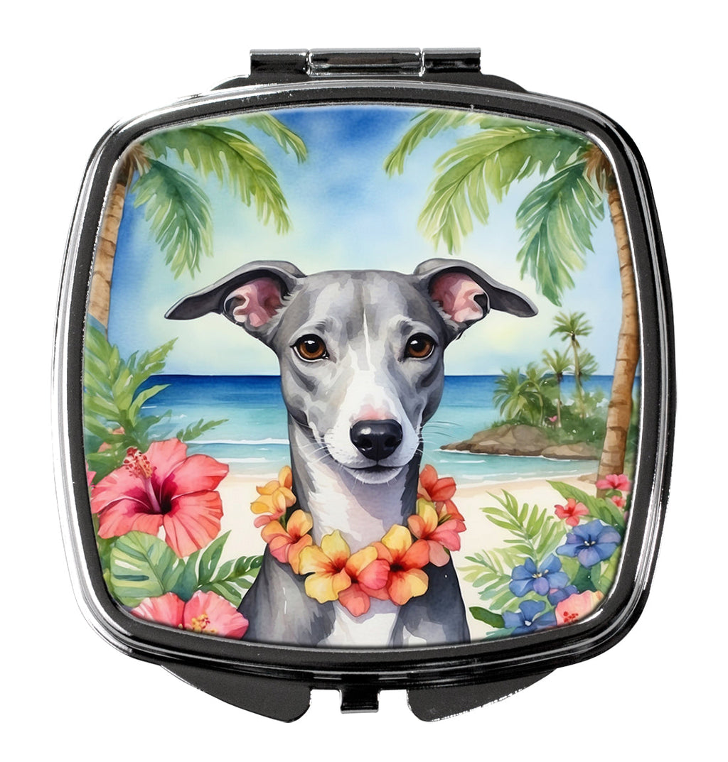 Whippet Luau Compact Mirror Decorative Travel Makeup Mirror for Women Girls Gifts Pocket Makeup Mirror Folding Handheld