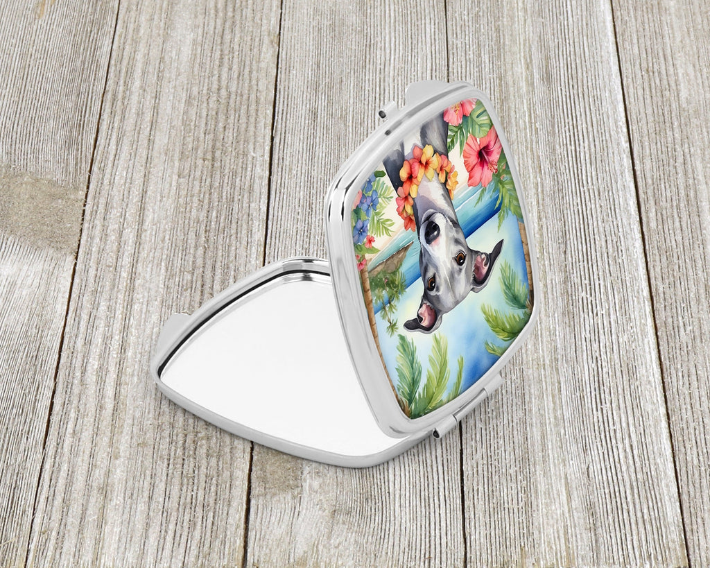 Whippet Luau Compact Mirror Decorative Travel Makeup Mirror for Women Girls Gifts Pocket Makeup Mirror Folding Handheld