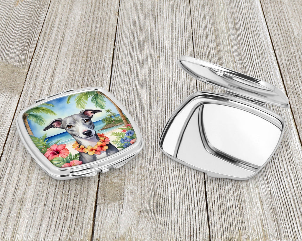 Whippet Luau Compact Mirror Decorative Travel Makeup Mirror for Women Girls Gifts Pocket Makeup Mirror Folding Handheld