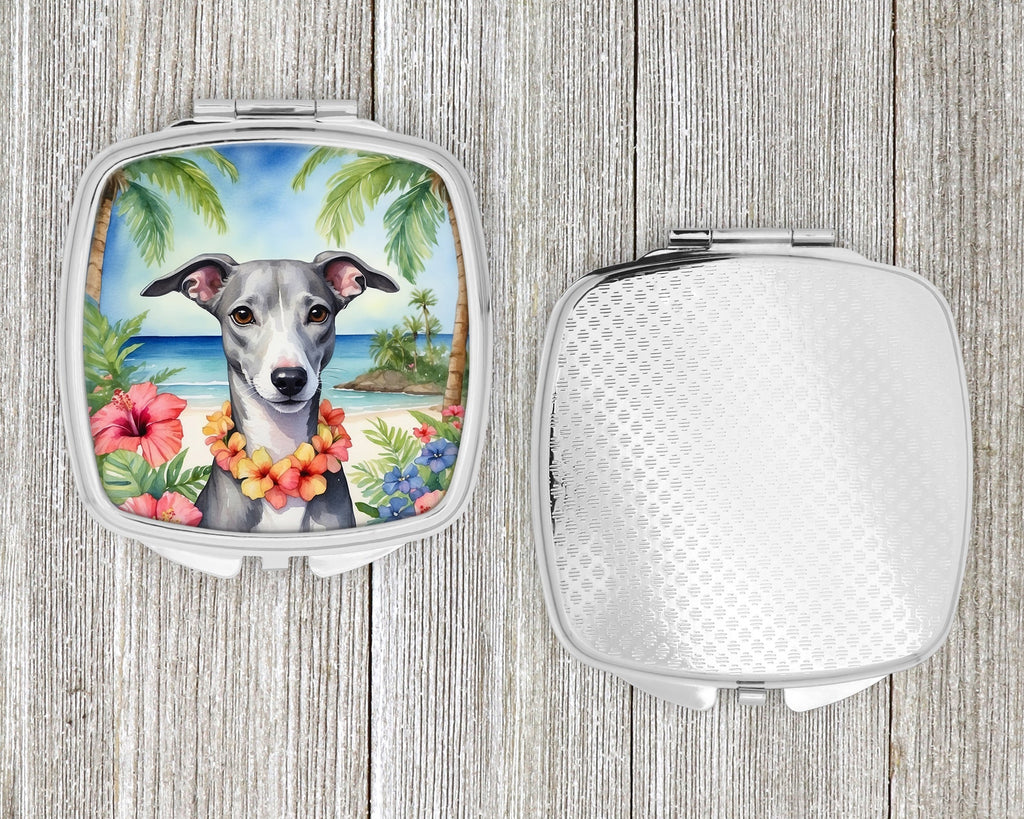 Whippet Luau Compact Mirror Decorative Travel Makeup Mirror for Women Girls Gifts Pocket Makeup Mirror Folding Handheld