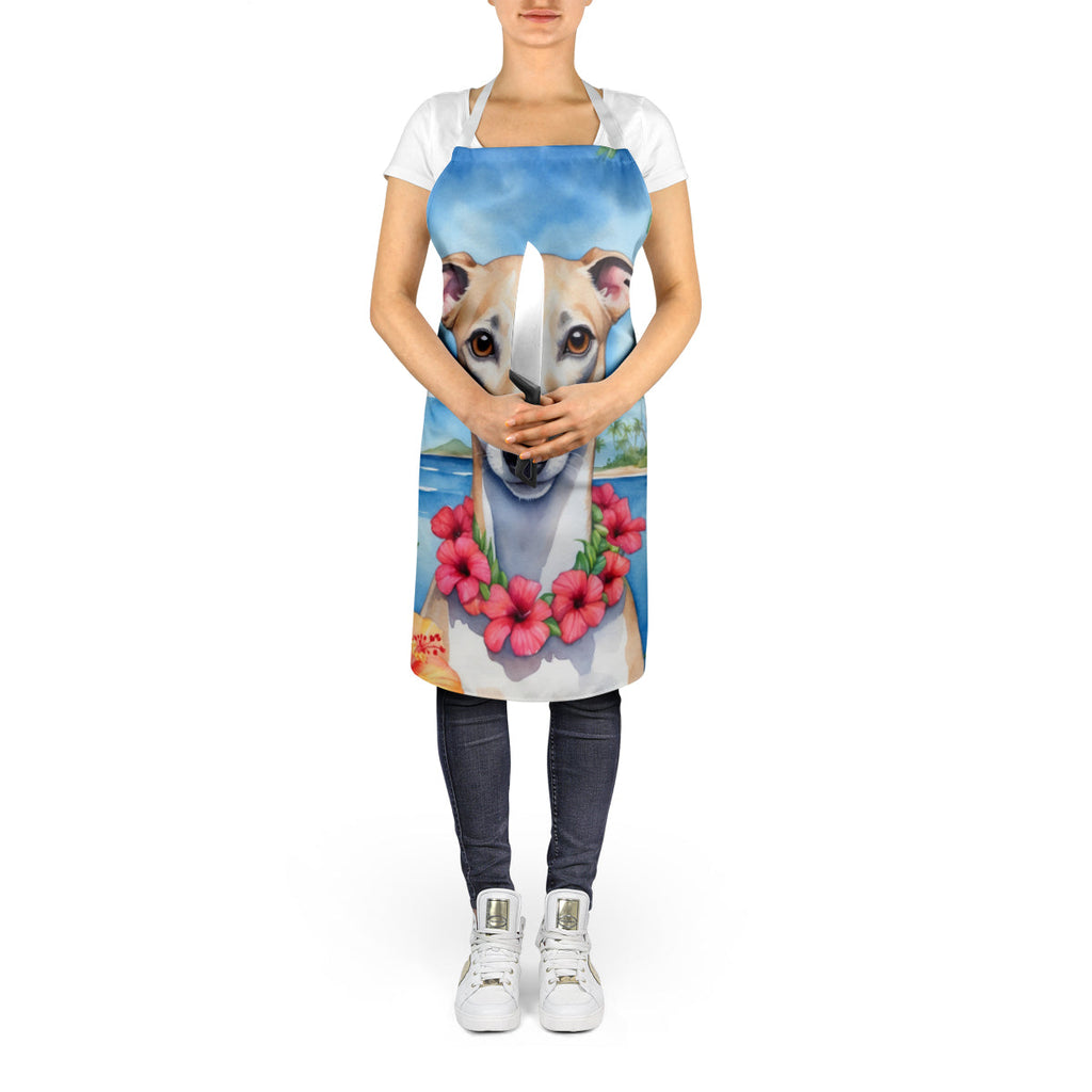 Whippet Luau Apron Cooking Kitchen Server Baking Crafts Gardening for Adult Women Men, Unisex, Large, Multicolor