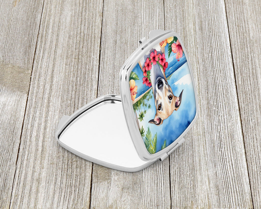 Whippet Luau Compact Mirror Decorative Travel Makeup Mirror for Women Girls Gifts Pocket Makeup Mirror Folding Handheld