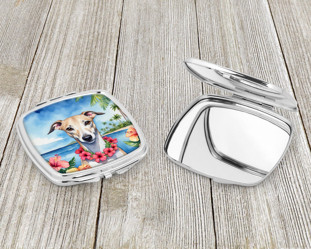 Whippet Luau Compact Mirror Decorative Travel Makeup Mirror for Women Girls Gifts Pocket Makeup Mirror Folding Handheld