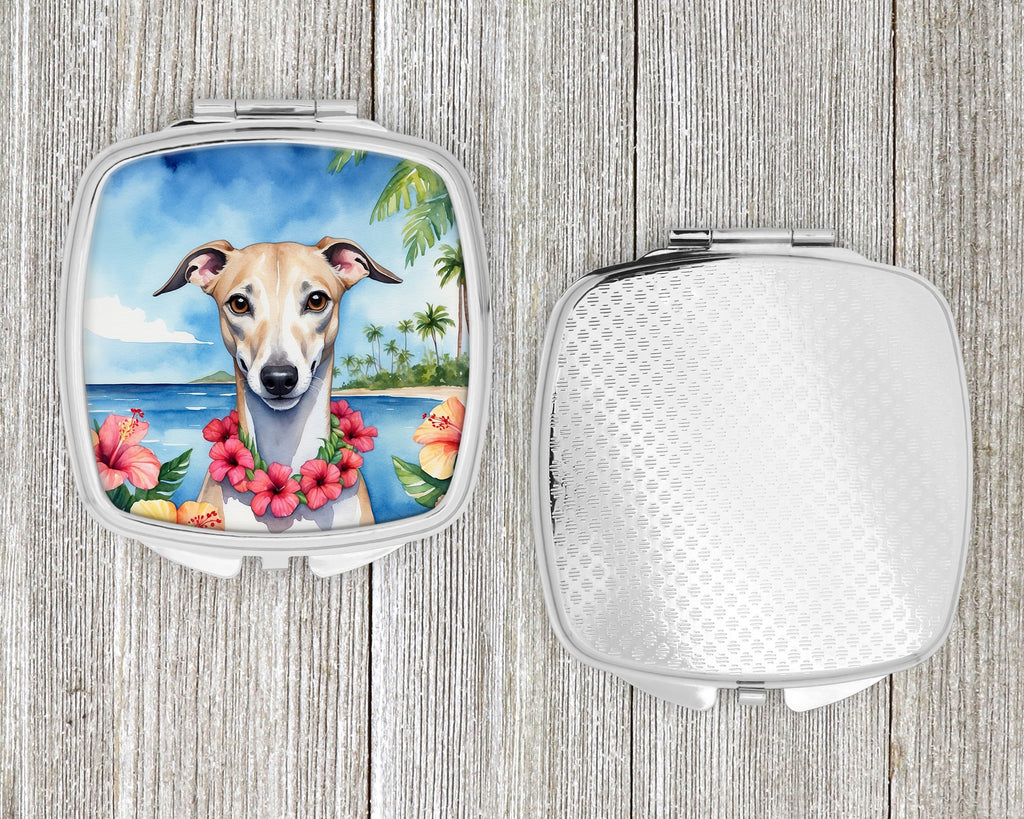 Whippet Luau Compact Mirror Decorative Travel Makeup Mirror for Women Girls Gifts Pocket Makeup Mirror Folding Handheld