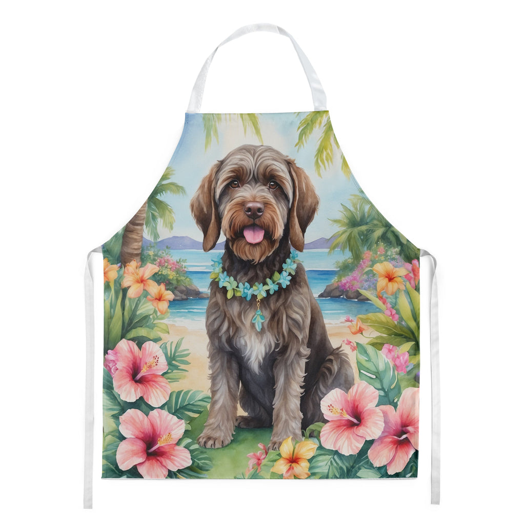 Wirehaired Pointing Griffon Luau Apron Cooking Kitchen Server Baking Crafts Gardening for Adult Women Men, Unisex, Large, Multicolor