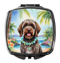 Wirehaired Pointing Griffon Luau Compact Mirror Decorative Travel Makeup Mirror for Women Girls Gifts Pocket Makeup Mirror Folding Handheld