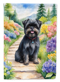 Affenpinscher Spring Garden House Flag 28x40 Porch Sleeve Pole Decorative Outside Yard Banner Artwork Wall Hanging, Polyester