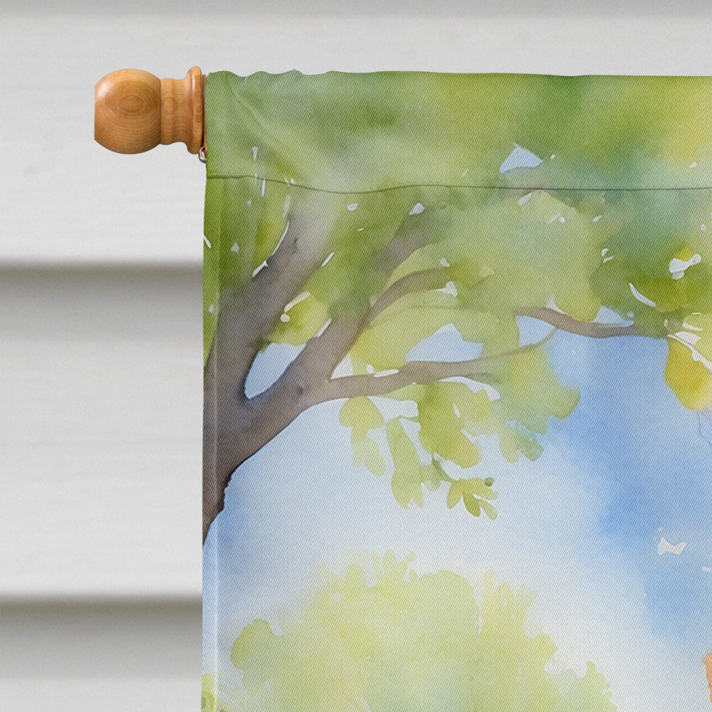 Airedale Terrier Spring Garden House Flag 28x40 Porch Sleeve Pole Decorative Outside Yard Banner Artwork Wall Hanging, Polyester