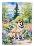 Akita Spring Garden House Flag 28x40 Porch Sleeve Pole Decorative Outside Yard Banner Artwork Wall Hanging, Polyester