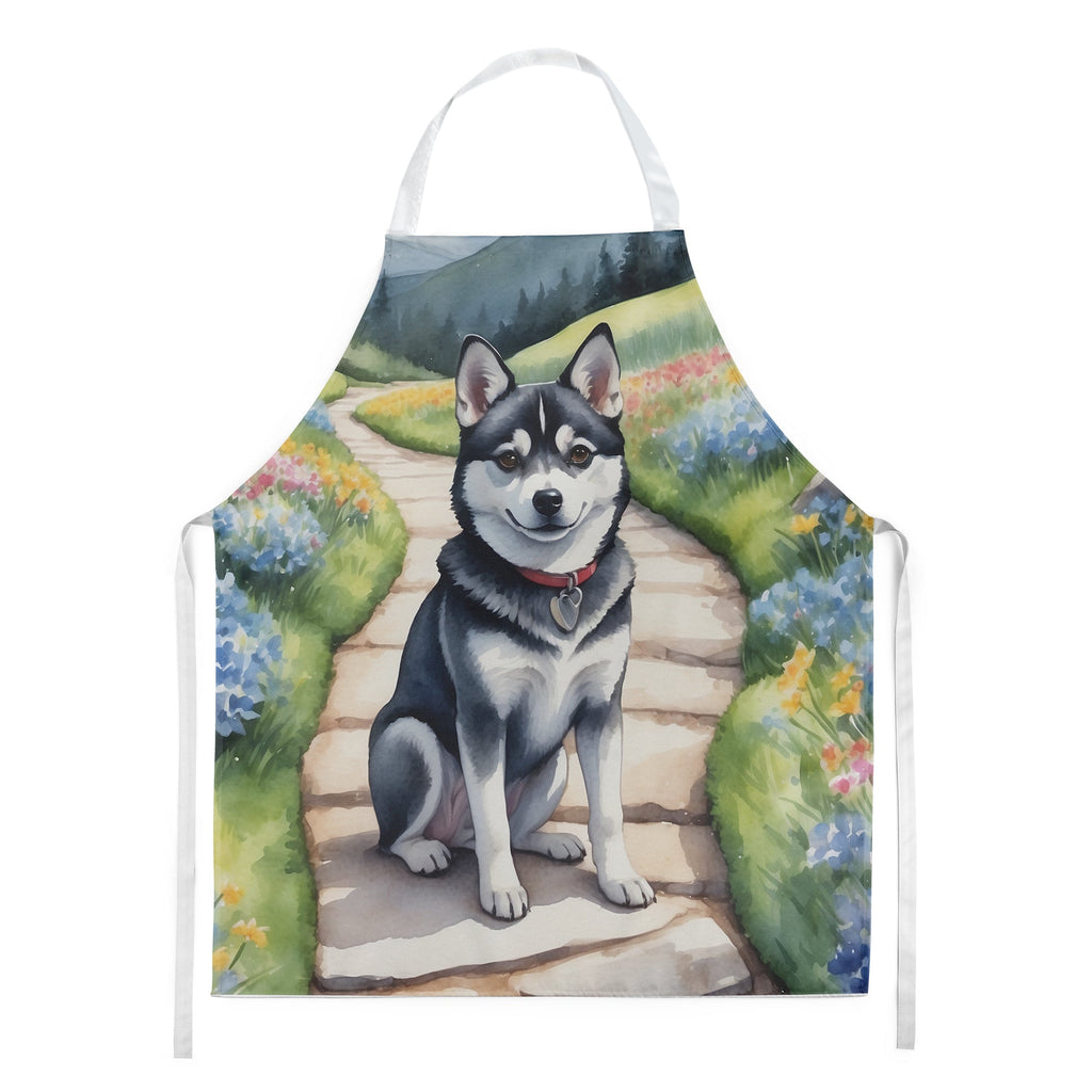 Alaskan Klee Kai Spring Garden Apron Cooking Kitchen Server Baking Crafts Gardening for Adult Women Men, Unisex, Large, Multicolor