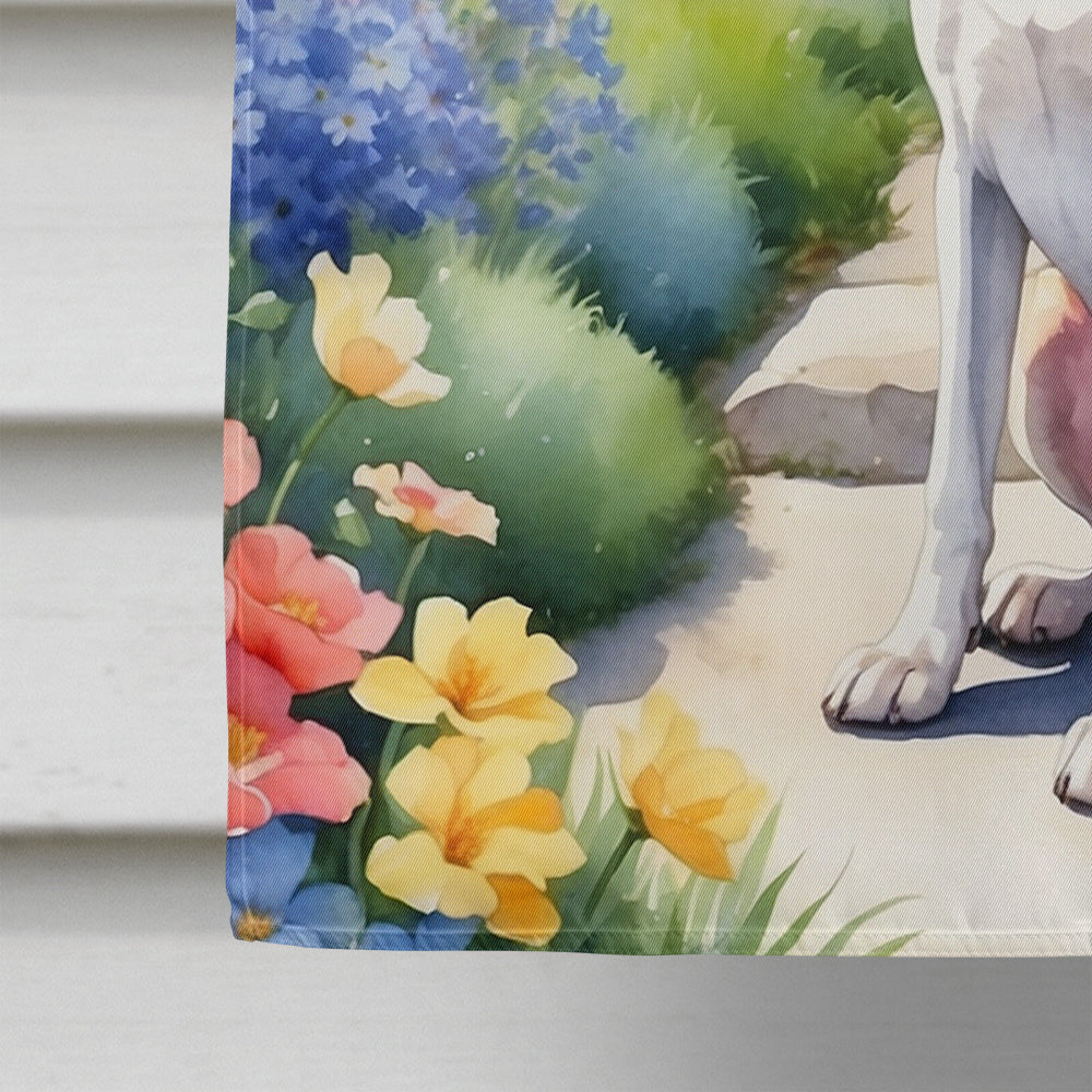 American Foxhound Spring Garden House Flag 28x40 Porch Sleeve Pole Decorative Outside Yard Banner Artwork Wall Hanging, Polyester