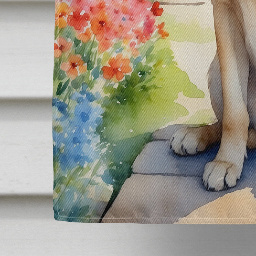 Anatolian Shepherd Spring Garden House Flag 28x40 Porch Sleeve Pole Decorative Outside Yard Banner Artwork Wall Hanging, Polyester