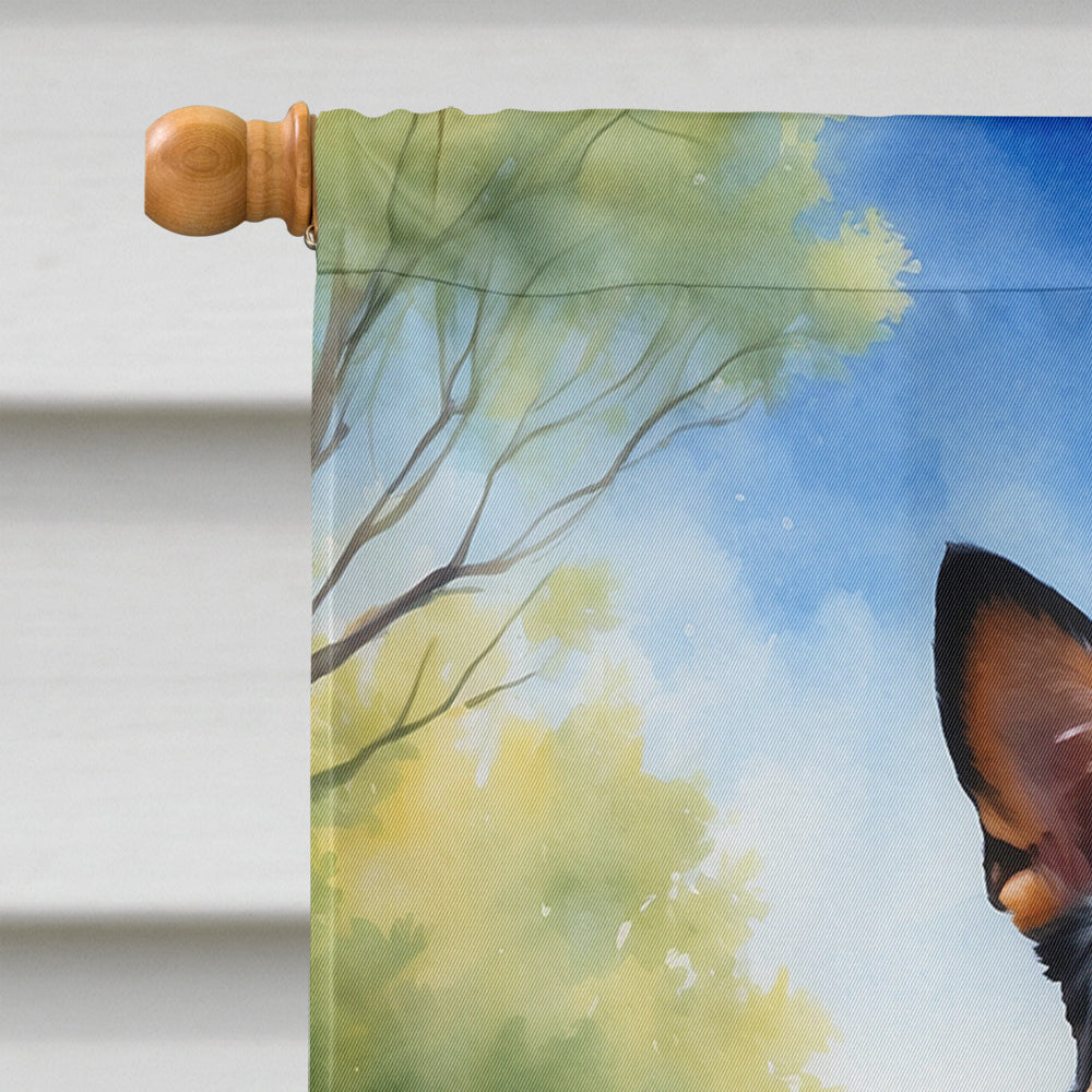 Australian Cattle Dog Spring Garden House Flag 28x40 Porch Sleeve Pole Decorative Outside Yard Banner Artwork Wall Hanging, Polyester