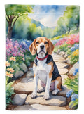 Beagle Spring Garden House Flag 28x40 Porch Sleeve Pole Decorative Outside Yard Banner Artwork Wall Hanging, Polyester