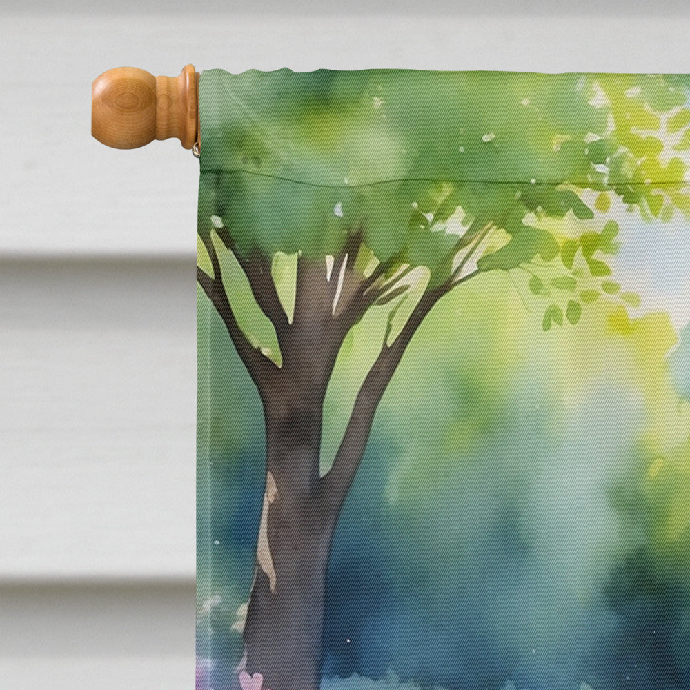 Beagle Spring Garden House Flag 28x40 Porch Sleeve Pole Decorative Outside Yard Banner Artwork Wall Hanging, Polyester