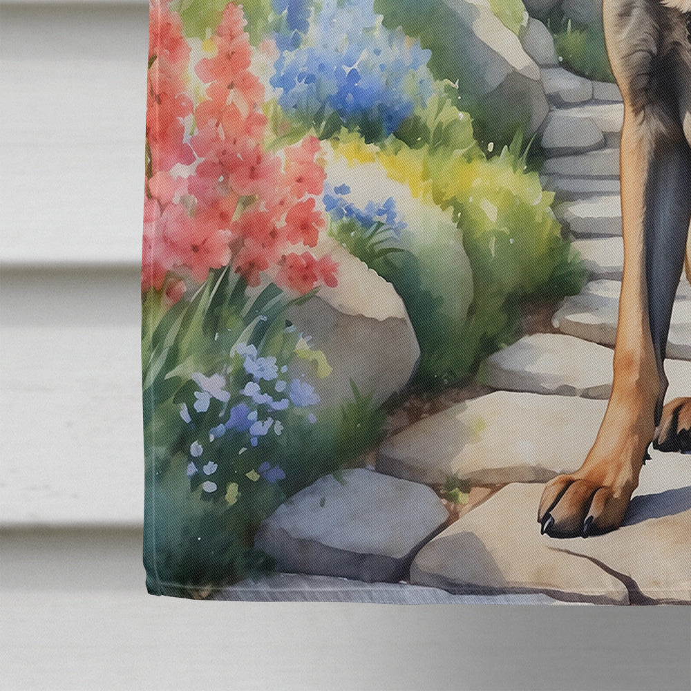 Belgian Malinois Spring Garden House Flag 28x40 Porch Sleeve Pole Decorative Outside Yard Banner Artwork Wall Hanging, Polyester
