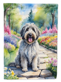 Bergamasco Sheepdog Spring Path House Flag 28x40 Porch Sleeve Pole Decorative Outside Yard Banner Artwork Wall Hanging, Polyester