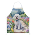 Bichon Frise Spring Path Apron Cooking Kitchen Server Baking Crafts Gardening for Adult Women Men, Unisex, Large, Multicolor