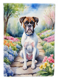Boxer Spring Path House Flag 28x40 Porch Sleeve Pole Decorative Outside Yard Banner Artwork Wall Hanging, Polyester