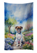 Boxer Spring Path Kitchen Towel Velour Plush Front and Cotton Loop Back Machine Washable