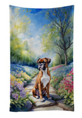 Boxer Spring Path Kitchen Towel Velour Plush Front and Cotton Loop Back Machine Washable