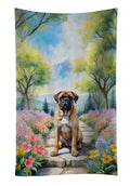 Bullmastiff Spring Path Kitchen Towel Velour Plush Front and Cotton Loop Back Machine Washable