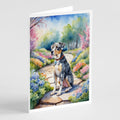 Catahoula Spring Path Greeting Cards Pack of 8 Blank Cards with Envelopes Whimsical A7 Size 5x7