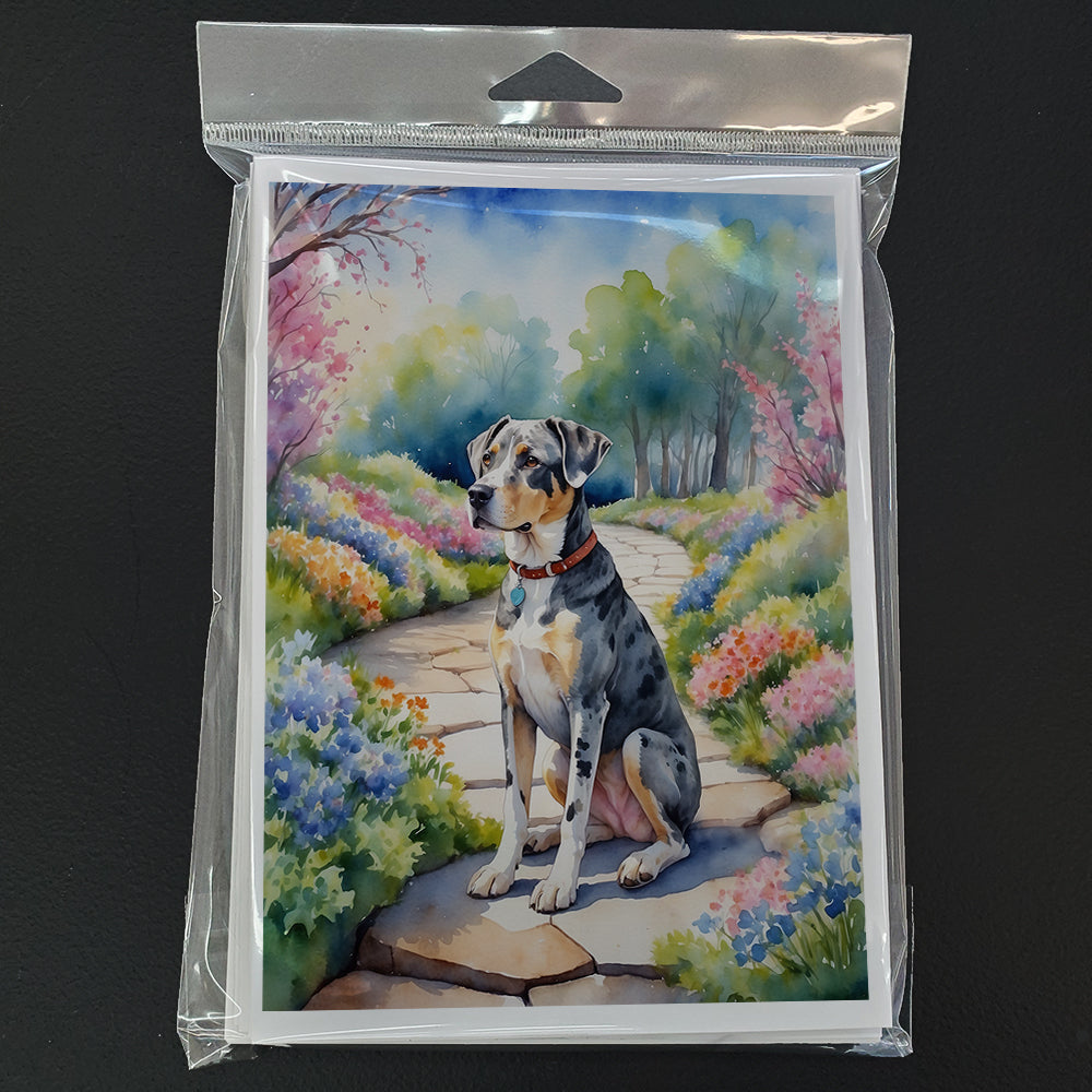 Catahoula Spring Path Greeting Cards Pack of 8 Blank Cards with Envelopes Whimsical A7 Size 5x7