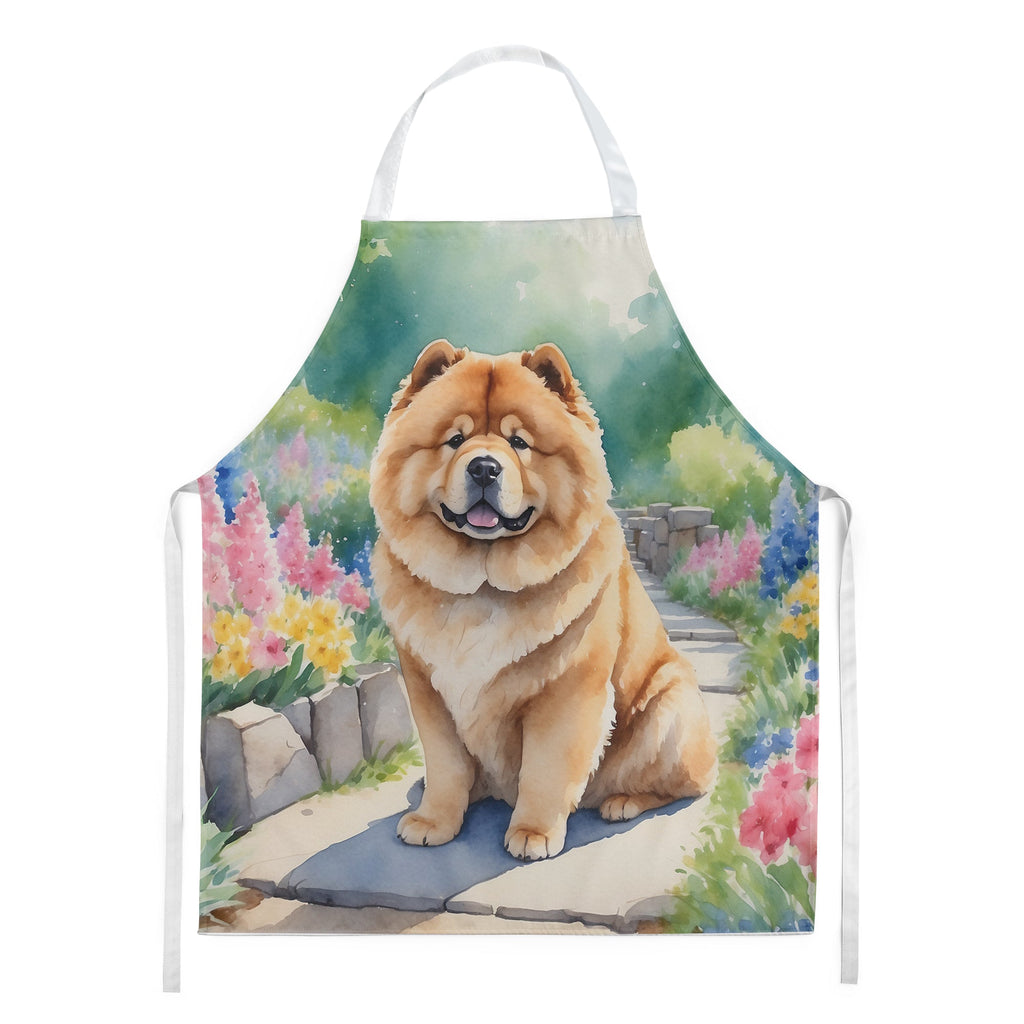 Chow Chow Spring Path Apron Cooking Kitchen Server Baking Crafts Gardening for Adult Women Men, Unisex, Large, Multicolor