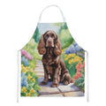 Cocker Spaniel Spring Path Apron Cooking Kitchen Server Baking Crafts Gardening for Adult Women Men, Unisex, Large, Multicolor