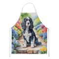 Cocker Spaniel Spring Path Apron Cooking Kitchen Server Baking Crafts Gardening for Adult Women Men, Unisex, Large, Multicolor