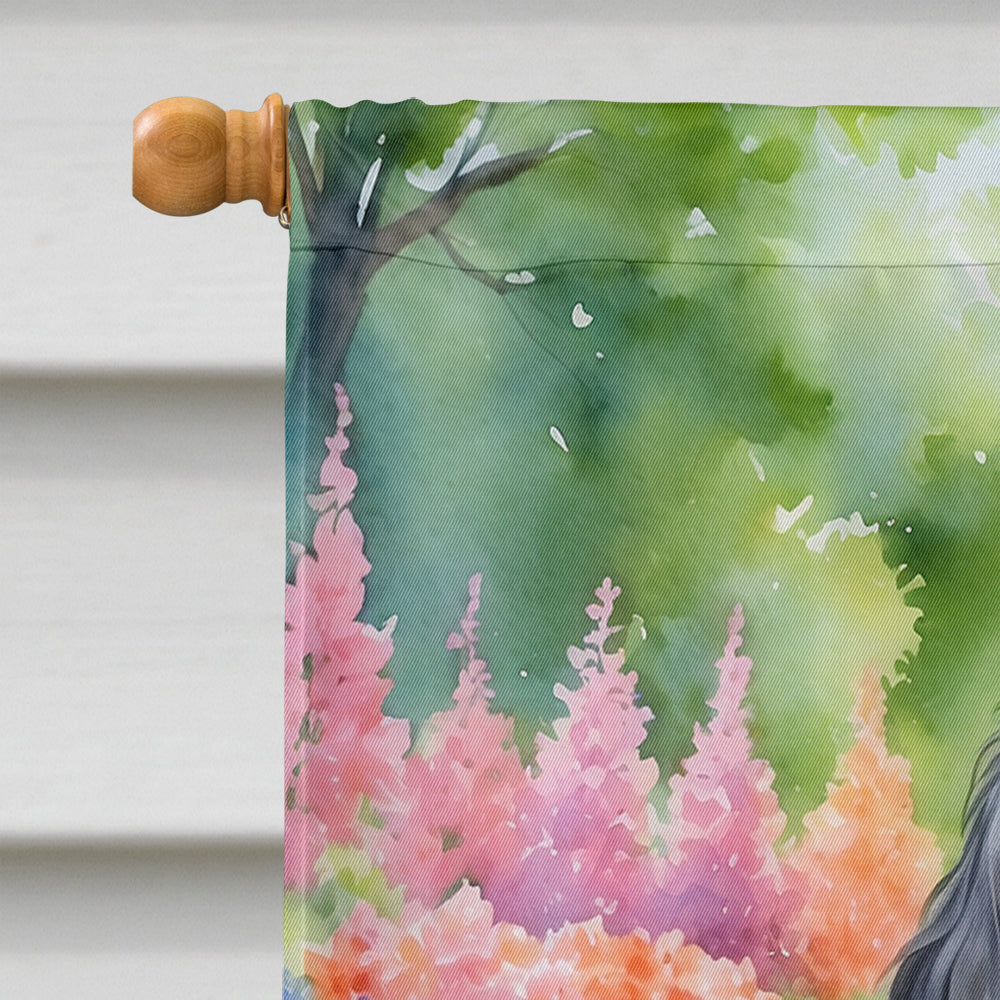Cocker Spaniel Spring Path House Flag 28x40 Porch Sleeve Pole Decorative Outside Yard Banner Artwork Wall Hanging, Polyester