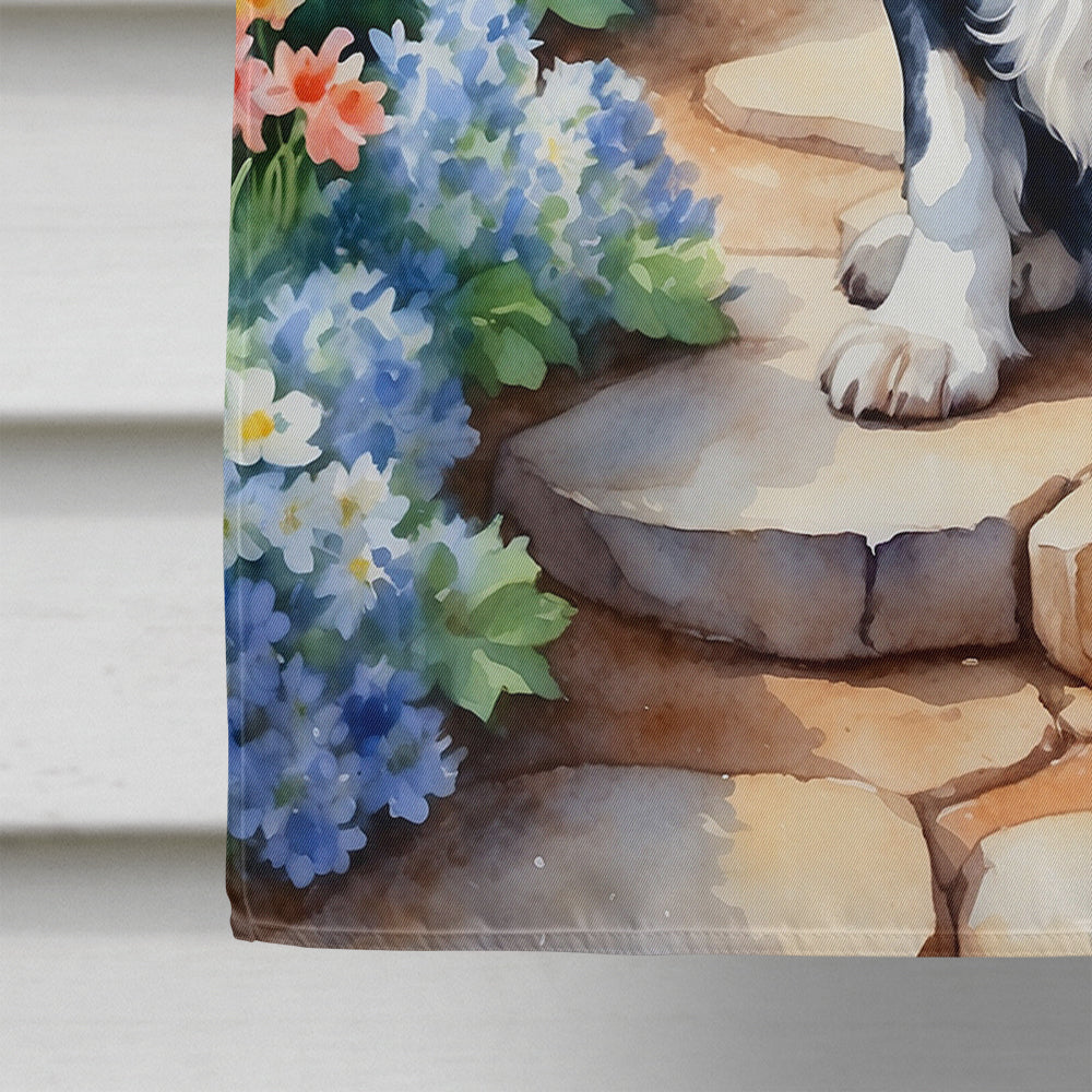 Cocker Spaniel Spring Path House Flag 28x40 Porch Sleeve Pole Decorative Outside Yard Banner Artwork Wall Hanging, Polyester
