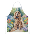 Cocker Spaniel Spring Path Apron Cooking Kitchen Server Baking Crafts Gardening for Adult Women Men, Unisex, Large, Multicolor